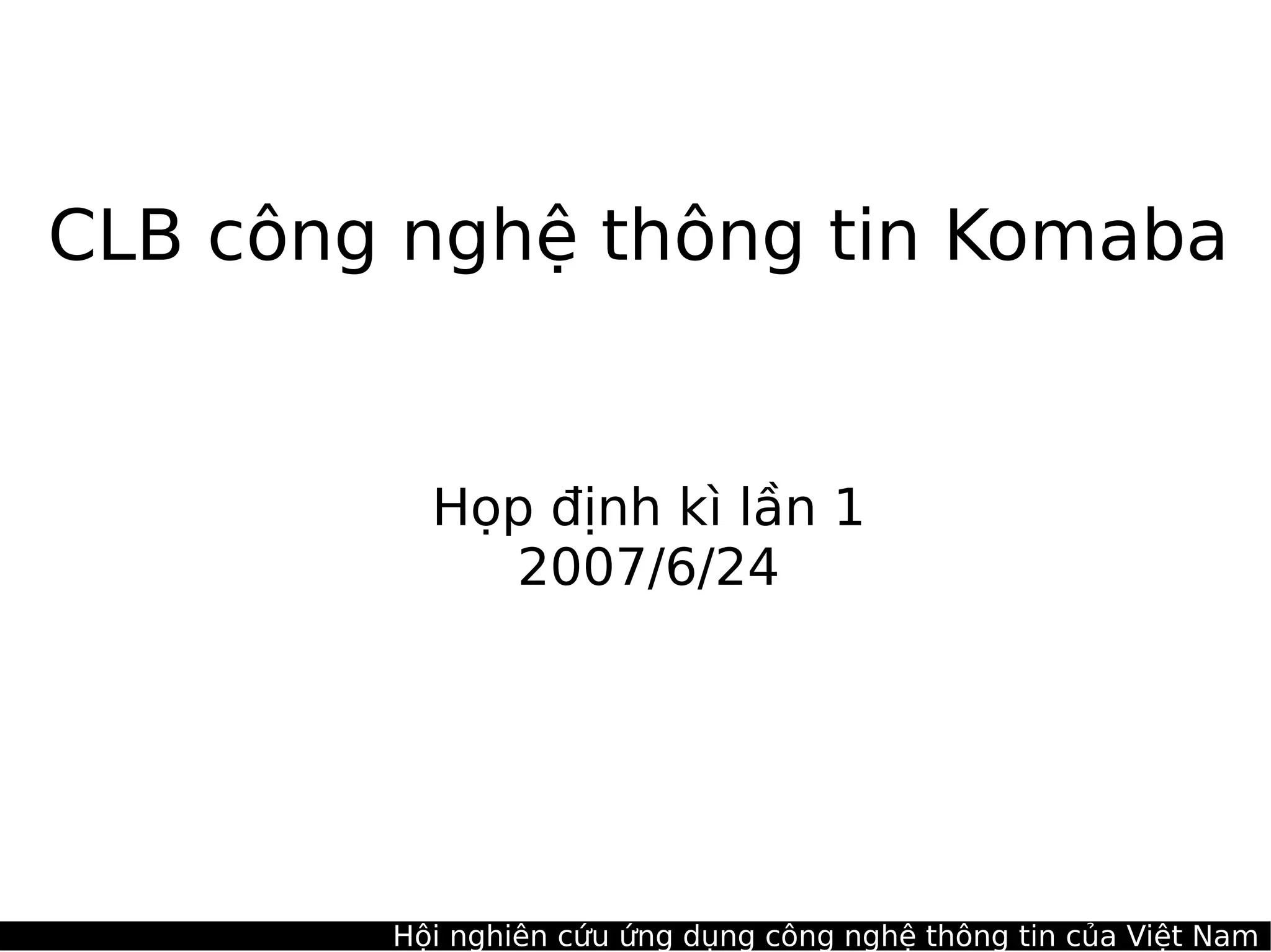 Sinh hoat CLB tin hoc Komaba lan 1 - Phat bieu cua Ngoc