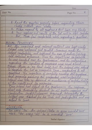 Test - Sinha's Comprehensive Anxiety Test - SCAT