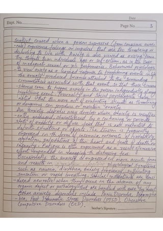 Test - Sinha's Comprehensive Anxiety Test - SCAT