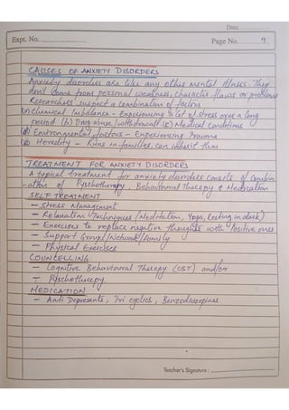 Test - Sinha's Comprehensive Anxiety Test - SCAT