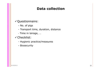 Quantifying Salmonella spp. in pig slaughterhouses and pork markets associated with human health in Hung Yen, Vietnam