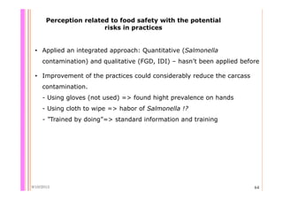 Quantifying Salmonella spp. in pig slaughterhouses and pork markets associated with human health in Hung Yen, Vietnam