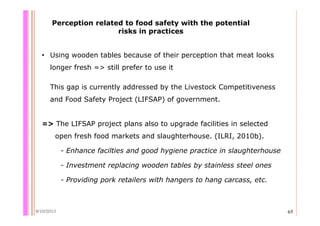 Quantifying Salmonella spp. in pig slaughterhouses and pork markets associated with human health in Hung Yen, Vietnam