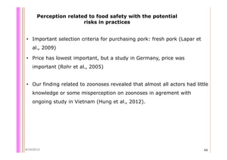 Quantifying Salmonella spp. in pig slaughterhouses and pork markets associated with human health in Hung Yen, Vietnam