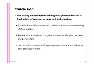 Quantifying Salmonella spp. in pig slaughterhouses and pork markets associated with human health in Hung Yen, Vietnam