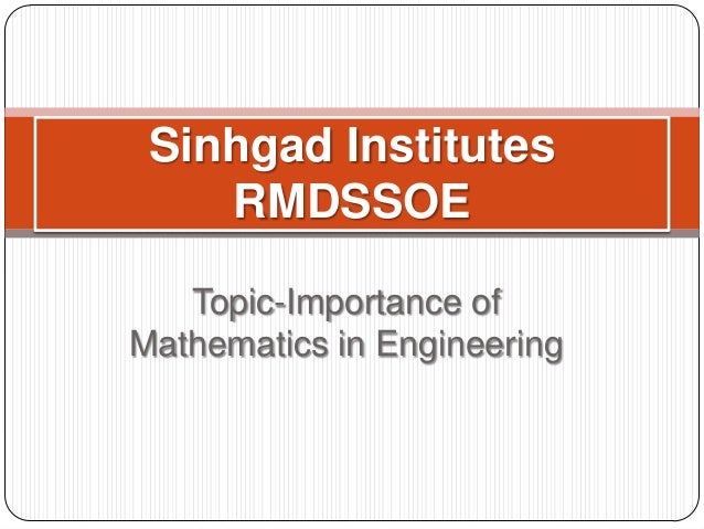 Importance of maths in engineering