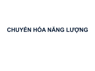 CHUYỂN HÓA NĂNG ƯỢN
 