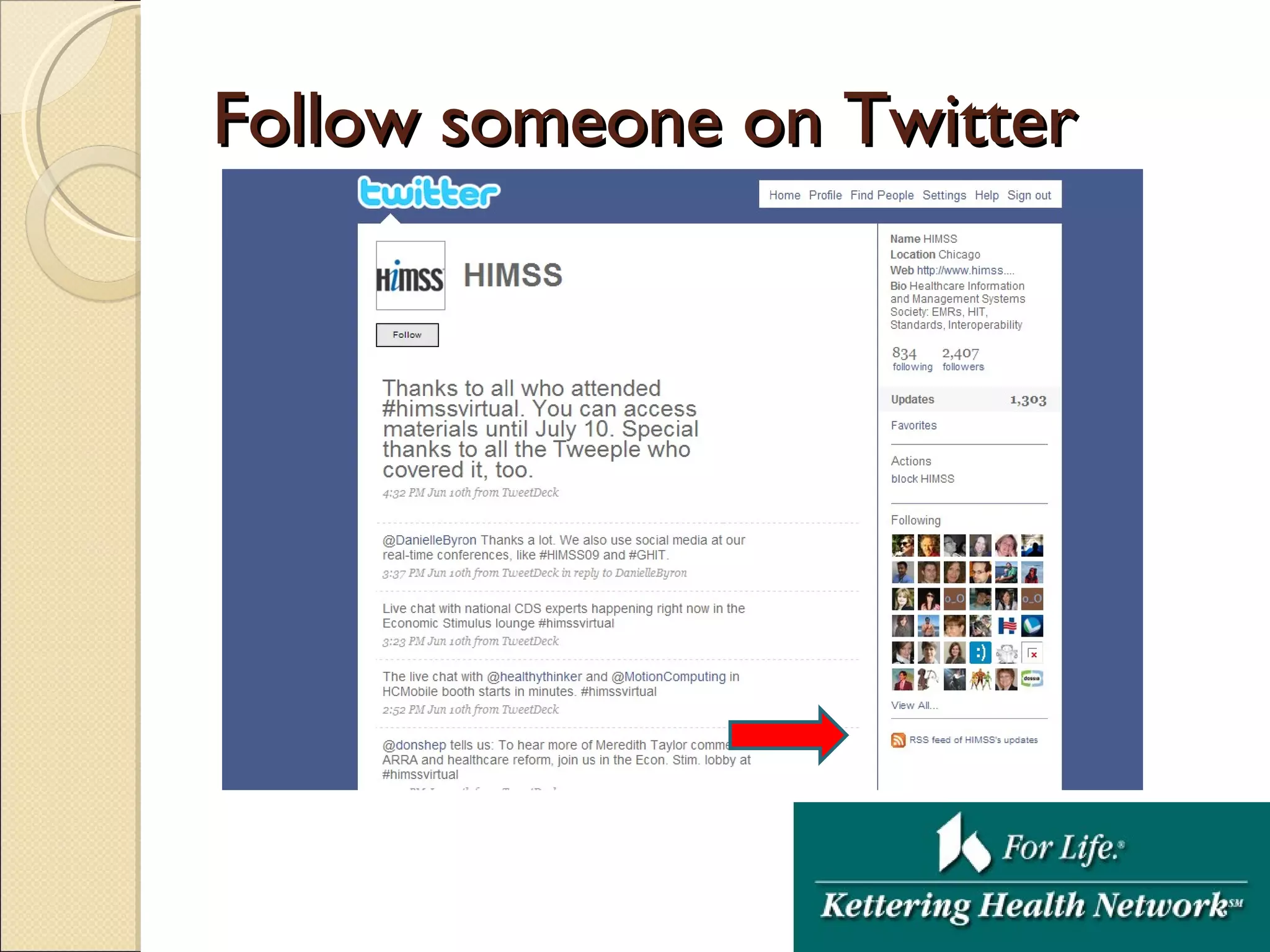 Follow someone on Twitter 