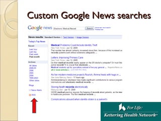Custom Google News searches 