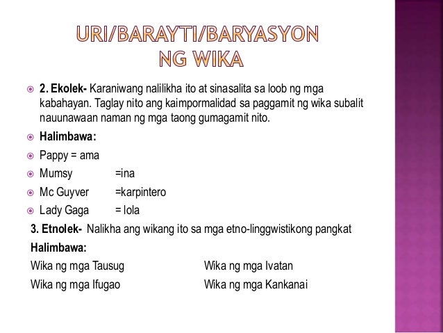 Mga Halimbawa Ng Etnolek Mga Halimbawa Ng Etnolek