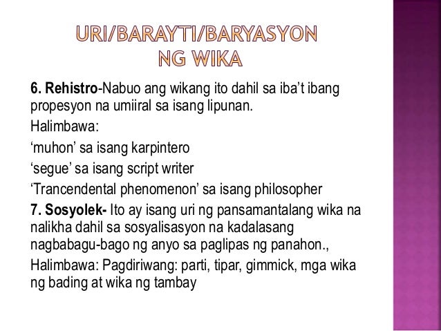 Mga Halimbawa Ng Etnolek Sining ng pakikipagtalastasan fil 101