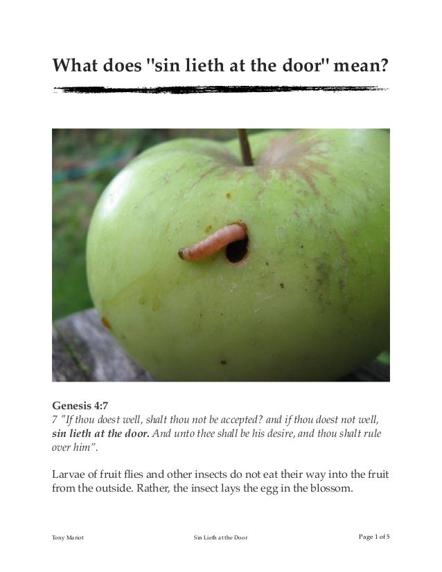 Sin Lieth At The Door