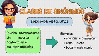 SINÓNIMOS para 4to y 5to de primaria colegio | PDF