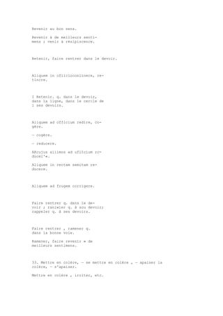 Sinónimos en francés y latín