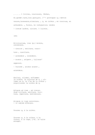 Sinónimos en francés y latín