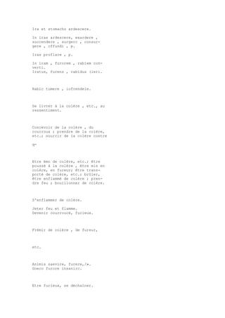 Sinónimos en francés y latín