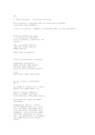 Sinónimos en francés y latín