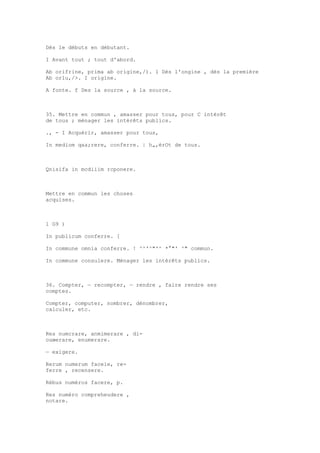 Sinónimos en francés y latín