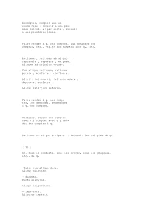 Sinónimos en francés y latín