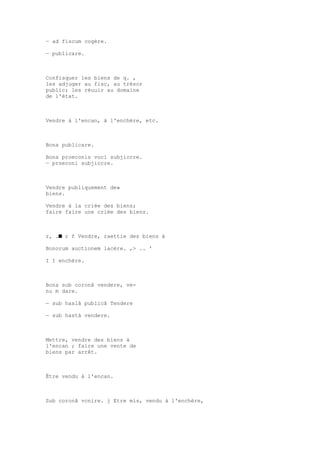 Sinónimos en francés y latín