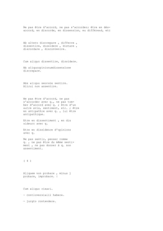 Sinónimos en francés y latín