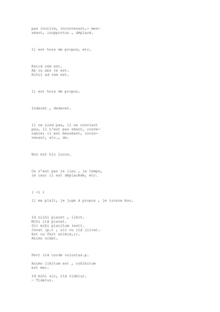 Sinónimos en francés y latín