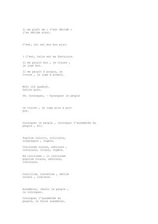 Sinónimos en francés y latín