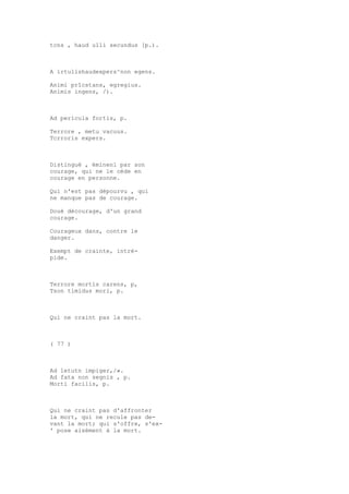 Sinónimos en francés y latín