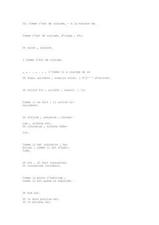 Sinónimos en francés y latín