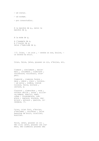 Sinónimos en francés y latín