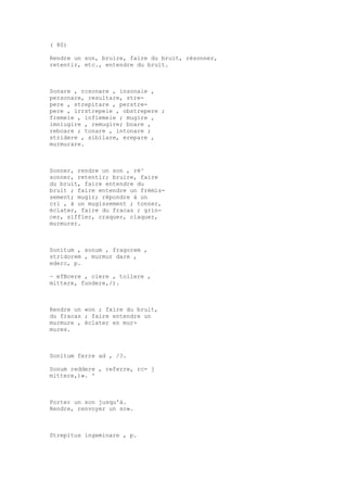 Sinónimos en francés y latín