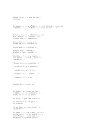 Sinónimos en francés y latín