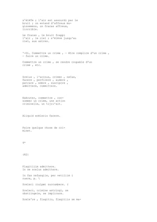 Sinónimos en francés y latín