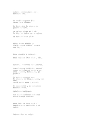 Sinónimos en francés y latín