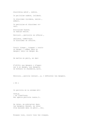 Sinónimos en francés y latín