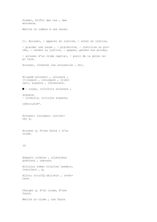 Sinónimos en francés y latín