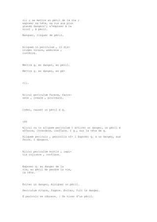 Sinónimos en francés y latín