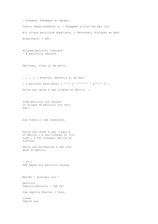 Sinónimos en francés y latín