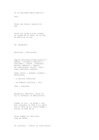 Sinónimos en francés y latín