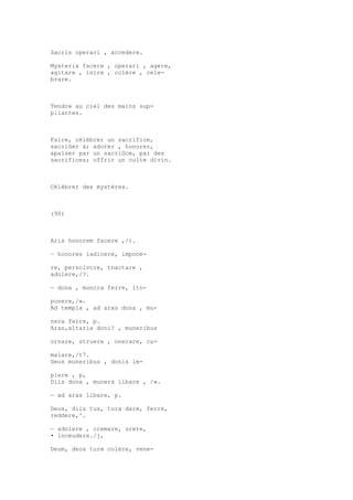 Sinónimos en francés y latín