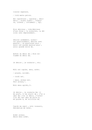 Sinónimos en francés y latín