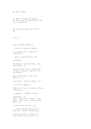 Sinónimos en francés y latín