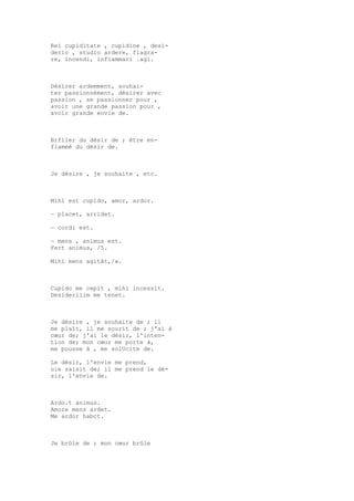 Sinónimos en francés y latín