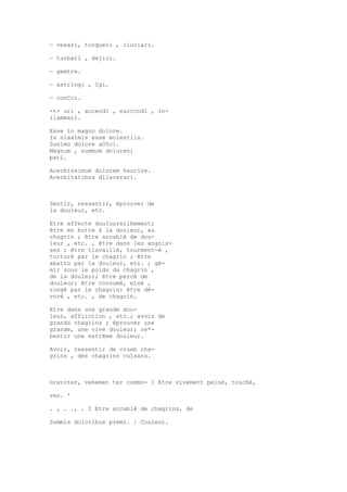 Sinónimos en francés y latín