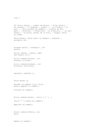 Sinónimos en francés y latín