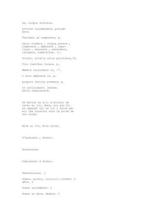 Sinónimos en francés y latín