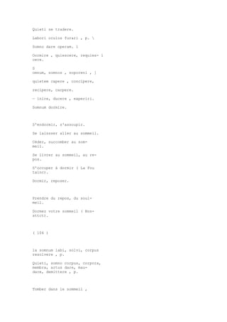 Sinónimos en francés y latín