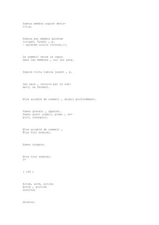 Sinónimos en francés y latín