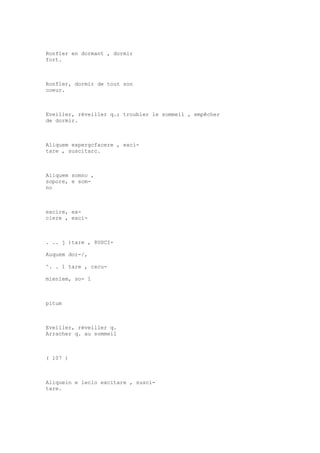 Sinónimos en francés y latín