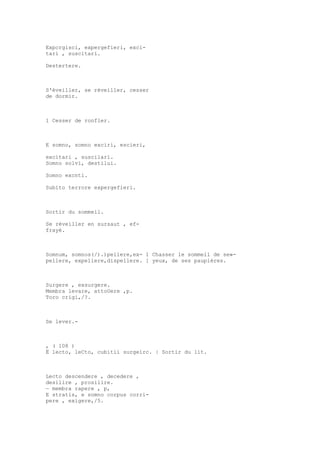 Sinónimos en francés y latín